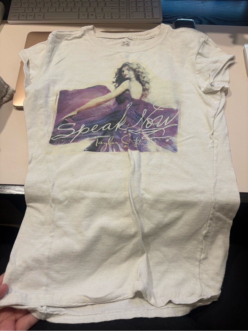 Original Taylor Swift 'Speak Now' Tee with Purple Print